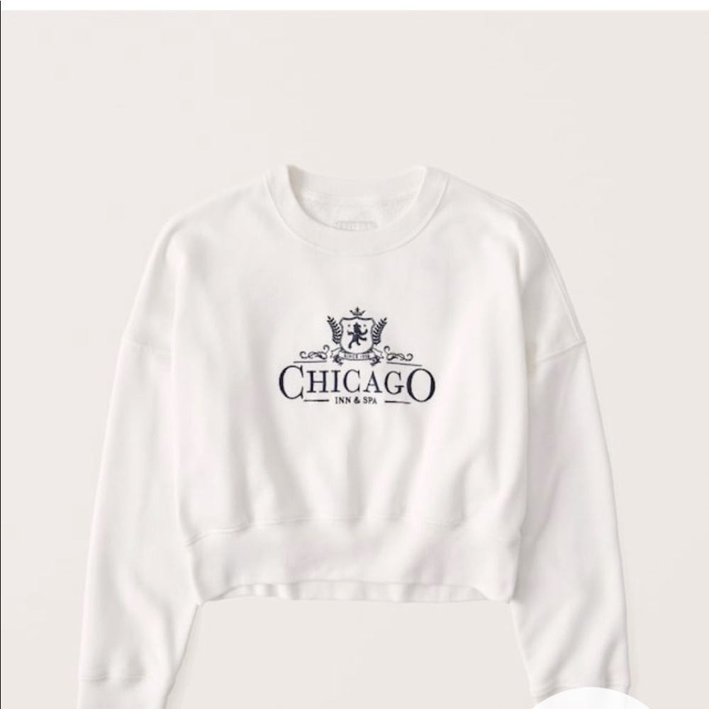 Abercrombie & Fitch Chicago Cropped Sweatshirt NWT